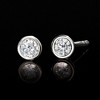 Ross-Simons 0.10 ct. t.w. Bezel-Set Lab-Grown Diamond Stud Earrings in Sterling Silver - 3 of 4