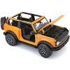2021 Ford Bronco Badlands Orange Metallic "Special Edition" 1/18 Diecast Model Car by Maisto - 2 of 4