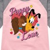 Girls' - Disney - Fifi And Pluto Puppy Love Shirt Tail Raglan Graphic T-shirt - 2 of 3