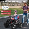 JOYRACER 24V Kids Ride-On ATV, 2-Seater 4-Wheeler Quad Electric Powerful Car w/ 800W Motor, Remote, High/Low Speed, Bluetooth/MP3 & LED for Big Kids - 3 of 4