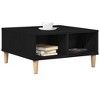 Clihome 23.6" Square Scandinavian Design Coffee Table,Storage Coffee Table with Open Shelf - 2 of 4