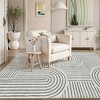 Lahome Abstract Washable Rugs Non Slip Soft Living Room Rugs Ultra-Thin Rainbow Bedroom Rug Non Skid Rug Backing Accent Carpet for Room Office - 2 of 4