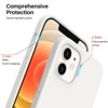 BONGEEK Compatible with iPhone 12 Case, , Slim Liquid Silicone 3 Layers Full Covered Soft Gel Rubber Phone Case Cover 6.1 inch-White - 4 of 4