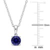 EVERLY JEWELRY | Sterling Silver Pendant with Created Gemstone – Multiple Stone Options - 3 of 4