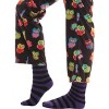 #followme  Womens Printed Microfleece Button Front PJ Pant Set with Socks / Winter Pajamas - 4 of 4