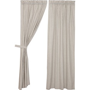 Hatteras Seersucker Blue Ticking Stripe Panel Set of 2 84x40 - 1 of 4