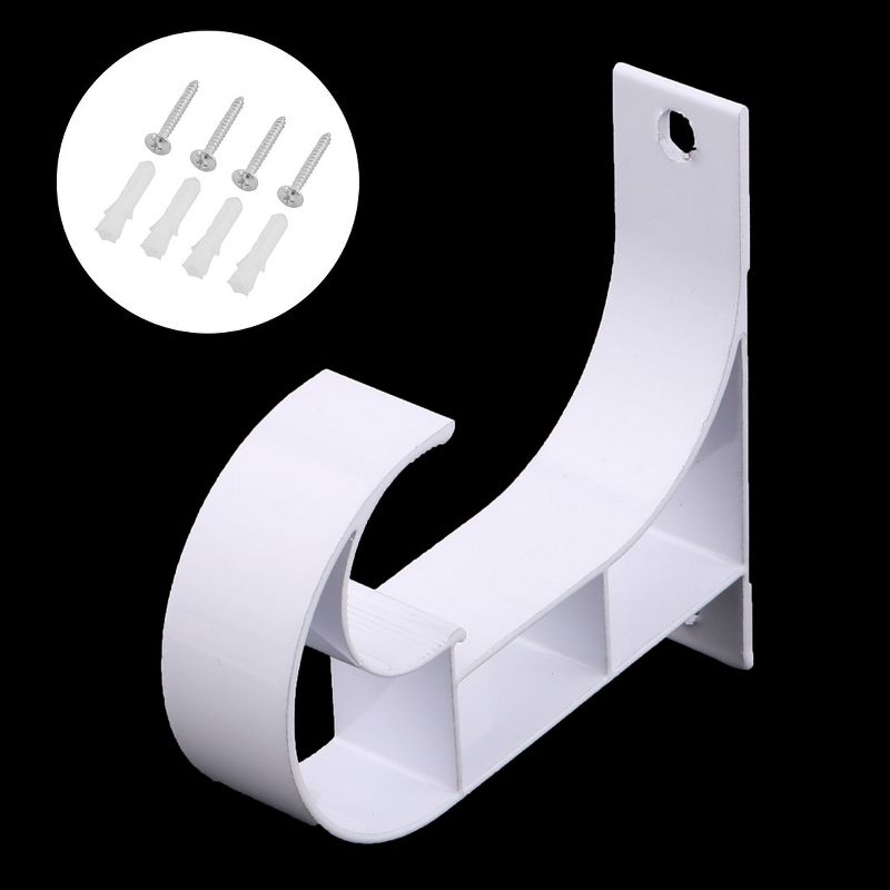 Unique Bargains Window Drapery Ceiling Hanging Holder Wall Curtain Rod Bracket Set of 2 Fits 1" Rod, 3 of 7