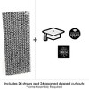Big Dot of Happiness Graduation Cheers Paper Straw Decor - 2024 Graduation Party Striped Decorative Straws - Set of 24 - 3 of 4