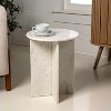 JONATHAN Y Javier 17.75" Contemporary Natural Marble Handmade X-Shaped End Table - 2 of 4