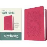 Premium Gift Bible NLT (Leatherlike, Very Berry Pink Vines, Red Letter) - (Leather Bound)