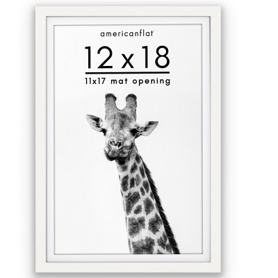 Americanflat Gallery-Style Picture Frame with Mat to Secure Artwork, Prints, and Photos
