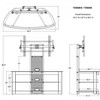 TransDeco Flat panel TV mounting system w/ 3 AV shelves for up to 80Inch plasma or LCD/LED TVs - Black - 2 of 4