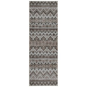 COZONY Machine Washable Modern Boho Rug with Non-Slip Backing, Stain Resistant Low Pile Striped Carpet for Living Room and Bedroom - 1 of 4