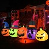 Costway 9 FT Inflatable Pumpkin Patch Family Blow up Yard Halloween Decoration with Built-in LED Lights and Witch Hats - 4 of 4