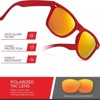Attop Classic retro polarized red and orange sunglasses suitable for fishing, driving and hiking - 4 of 4