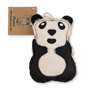 American Pet Supplies Sustainable Canvas & Jute Panda-Shaped Dog Chew Toy – Durable, Eco-Friendly and Non-Toxic - 1 of 4