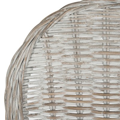 Merdan White Rattan and Cane Transitional Side Chair Set