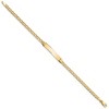 Black Bow Jewelry 14k Yellow Gold 7/8 Inch Plate I.D. Bracelet with Lobster Clasp, 7 In. - 2 of 4