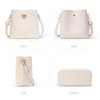 Crossbody Bag for Women Shoulder Tote Handbag PU Leather Bucket Bag Cross body Purse with Adjustable Strap, Multi Pockets - 3 of 4