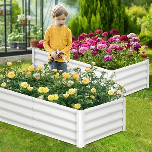 Raised Garden Bed, Metal Raised Garden Beds Outdoor, Rectangular Planter Box for Planting Plants, Vegetables and Flower - 1 of 4
