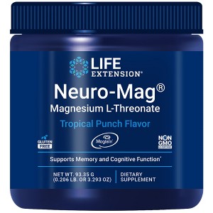 Neuro-Mag Magnesium L-Threonate by Life Extension  -  93.35g (0.206 lb or Powder - 1 of 3