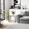 HOMCOM Modern End Table, Accent Side Table with Metal Frame for Living Room, Black - 3 of 4