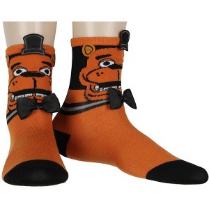 Five Nights At Freddy's FNAF Boys' Freddy Fazebear Kids Crew Socks 1 Pair - 1 of 4