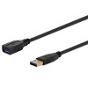Monoprice USB 3.0 Type-A to Type-A Female Extension Cable - 6ft, Black, 32AWG, TPE Jacket, Compatible with Mouse, Printer, USB Keyboard, Flash Drive - 2 of 4