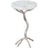 Zuo Joel Side Table White & Silver - 2 of 4