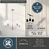VAXCEL Bellwood 5-Light 24.5 in. Wide Chandelier, Clear Seeded Glass Shade, LED Compatible, Adjustable Height - 4 of 4
