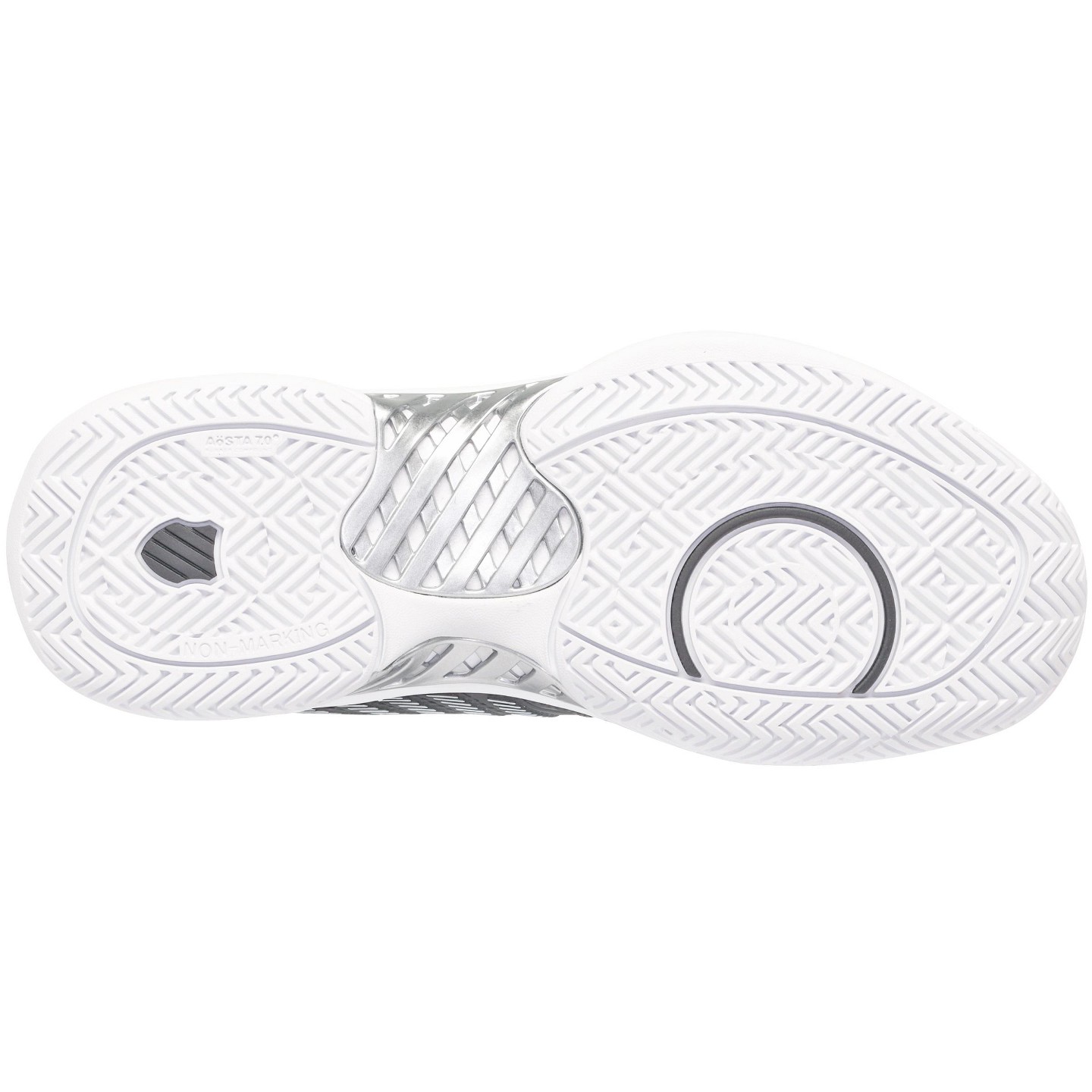 Женские кроссовки K-Swiss Hypercourt Express 2 Tennis Shoe (Black/White/Silver), цвет: Чёрный — фото 4