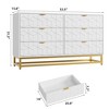 6 Drawer Dresser for Bedroom, 53.5” Large Dresser with Metal Legs, Modern Chest Organizer with Wide Storage, Chest of Drawers for Bedroom,Living Room - 3 of 4