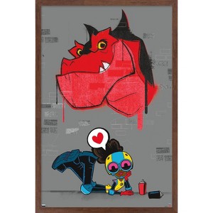 Trends International Marvel's Moon Girl & Devil Dinosaur - Wall Art Framed Wall Poster Prints - 1 of 4