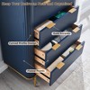 SinCiDo Modern 5 Drawer Fluted Dresser With Gold Accents, 48" Tall Wood Storage Chest of Drawers for Bedroom, Living Room - 4 of 4