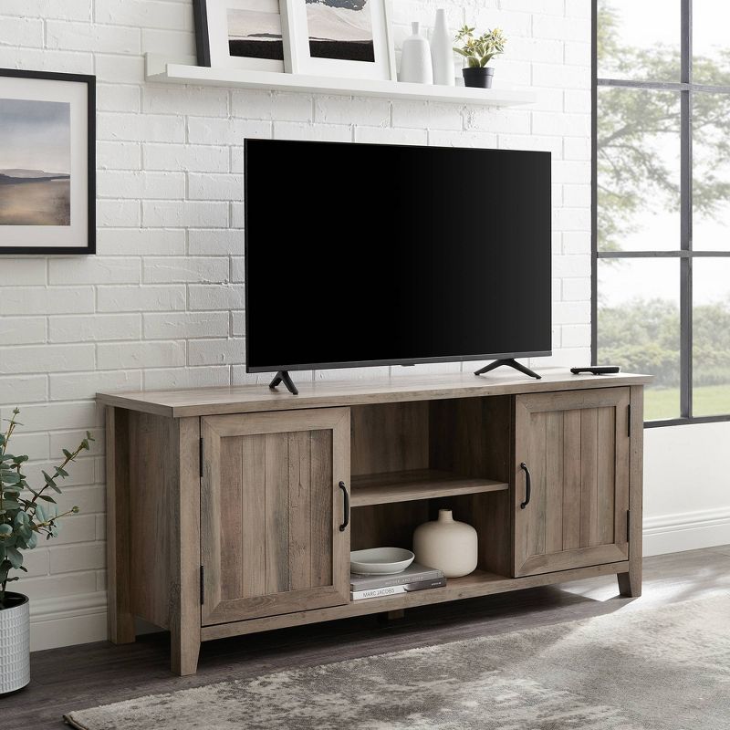 Modern Transitional TV Stand for TVs up to 65" - Saracina Home, 3 of 17