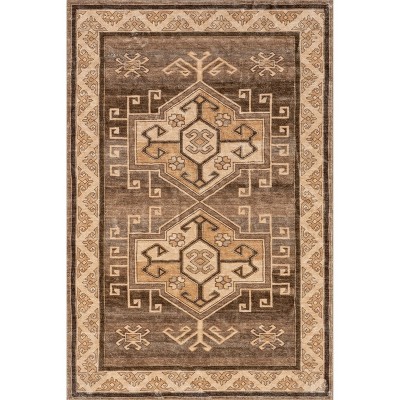Nuloom Peony Traditional Medallion Machine Washable Indoor Area Rug