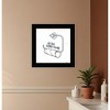 HomeRoots Empty Toilet Paper Roll Black Framed Print Wall Art - 2 of 3