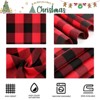 Wikineon Christmas Plaid Tablecloths Black and Red Tablecloth Buffalo Checkered Table Cover for Halloween Wedding Party Decorations 56x120 inch - 4 of 4