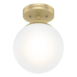 Hunter Fans 7.9" Hepburn Ceiling Light Modern Brass Finish - 1 of 3
