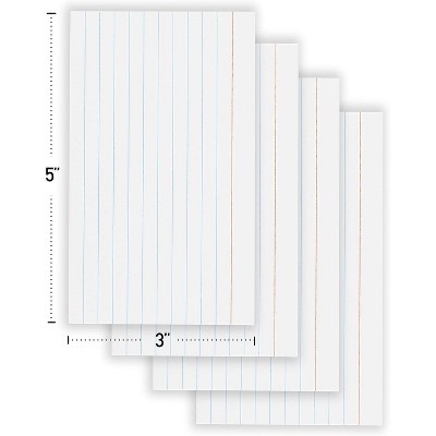 Index Cards 3x5 Bulk, Notecards, Flashcards, Notecards 3x5 lined, Blank on Back, Flashcards for School Home and Office, Ruled Index Card, 100 Per Pack