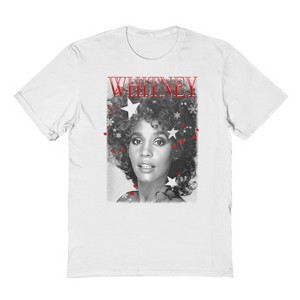 Whitney Houston Men's Stars And Snow Short Sleeve Graphic Cotton T-Shirt - 1 of 1