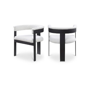 Meridian Furniture,Romeo Boucle Fabric Dining Chair, Set of 2 - 1 of 4