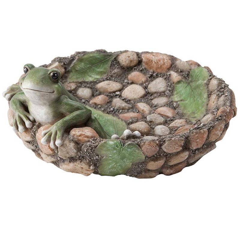 Wind & Weather Happy Frog Tabletop Birdbath, 1 of 3