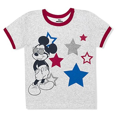 Disney Toddler Disney Mickey Mouse Relaxed Fit Short Sleeve Crew T-shirt - Multicolored 2T