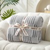 Snuggle Sac Super Soft Reversible Throw Blanket,Lightweight Textured Striped Throw,Checkered Style - 4 of 4