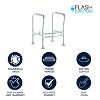 Flash Furniture HERCULES Adjustable Toilet Safety Rail with Silver Steel Frame, Gray Padded Handles and Suction Cup Feet for Stability - 2 of 4