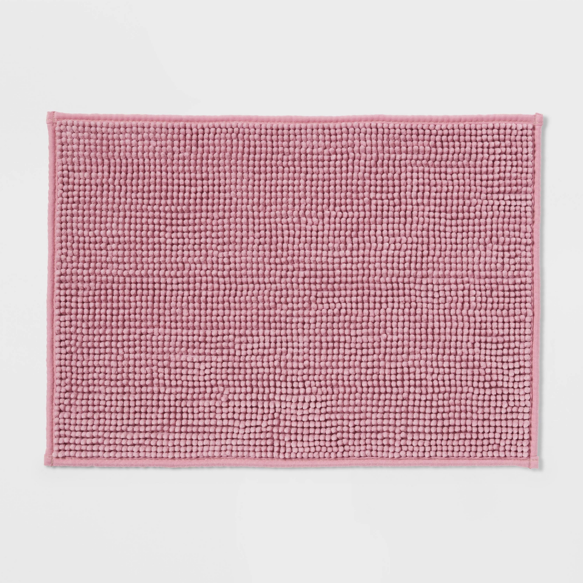 17"x24" Everyday Chenille Bath Rug Pink - Room Essentials™
