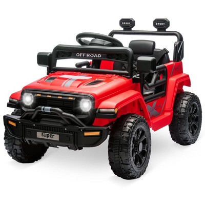 Ride On Truck Car, 12V Ride On Toy w/Parent Remote Control, Steering Wheel Music