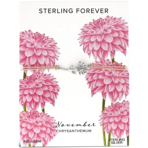 SHINE by Sterling Forever Sterling Silver Birth Flower Bolo Bracelet - 1 of 2