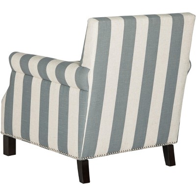 Contemporary Gray and Beige Faux Leather Accent Chair